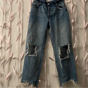 Free People Maggie Mid-Rise Straight Jeans